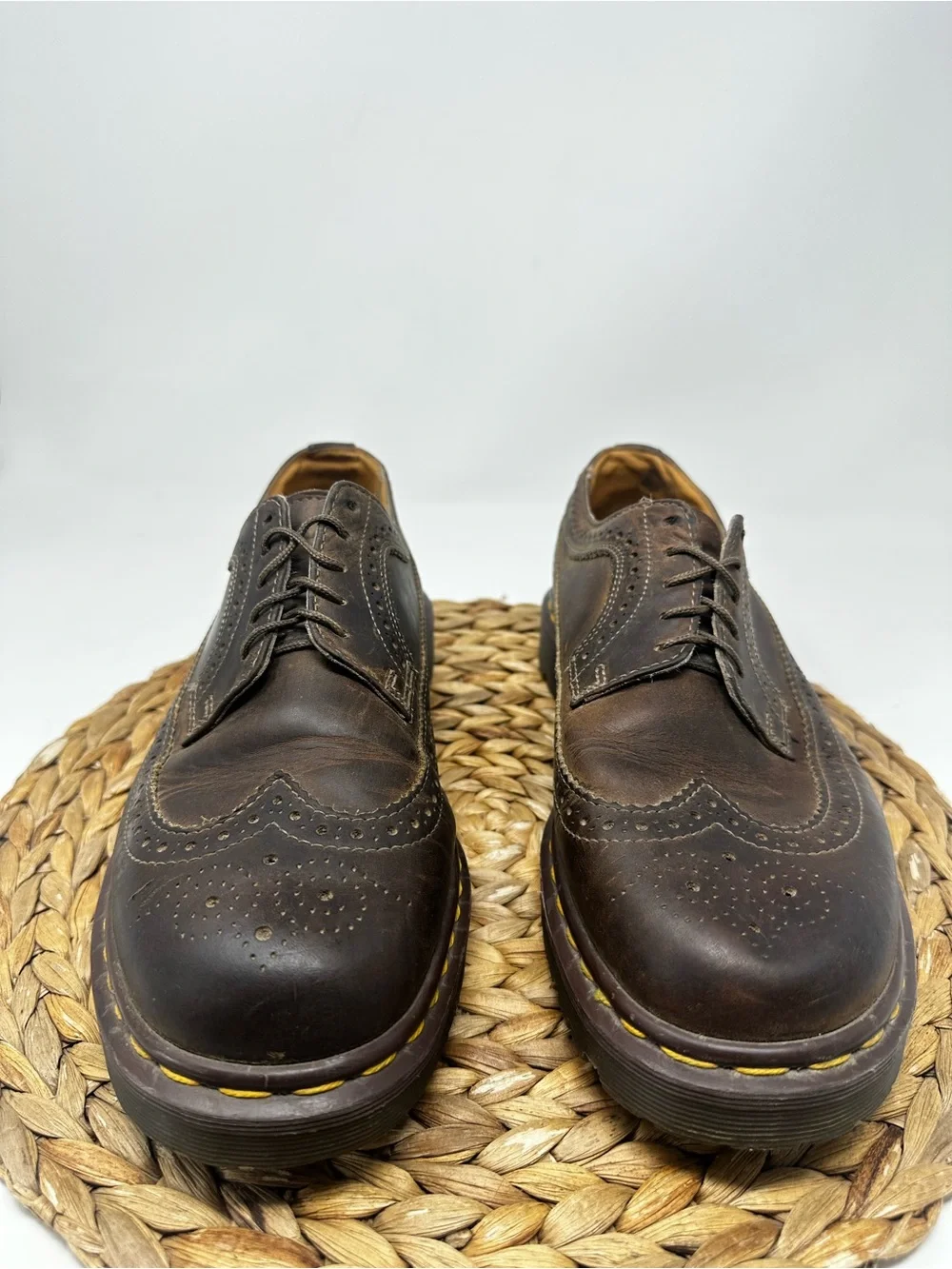 Dr‎ Martens England Brown Leather Brogue Oxford Shoes Size 9 UK, 10 US Men's